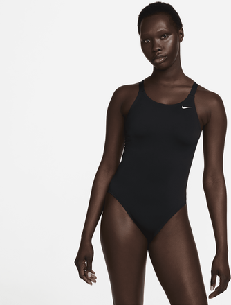 Nike Poly Solid Women's Fastback 1-Piece Swimsuit - Black
