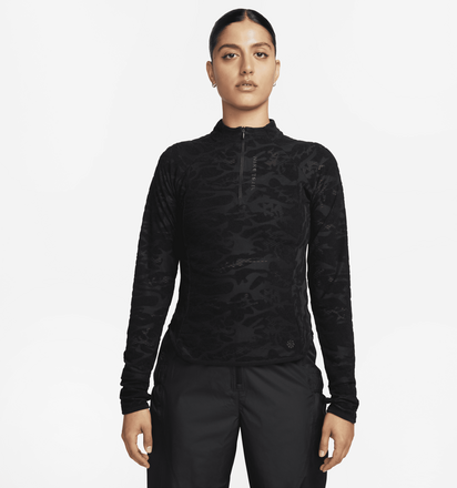 Nike Trail Women's Dri-FIT 1/4-Zip Mid Layer Trail Top - Black - 50% Recycled Polyester
