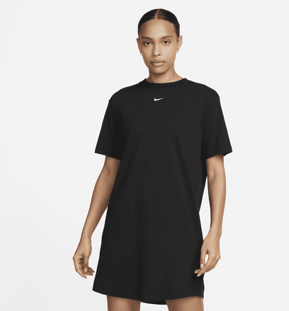 Nike Sportswear Chill Knit Women's Oversized T-Shirt Dress - Black - 50% Organic Cotton