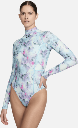 Nike Swim Hydralock Fusion Women's Long-Sleeve One-Piece Swimsuit - Blue