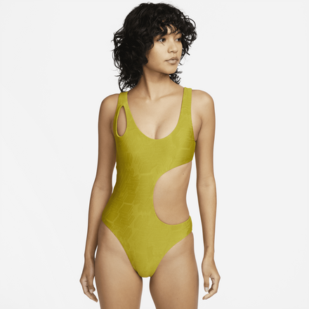 Nike Swim Women's Cut-Out One-Piece Swimsuit - Green