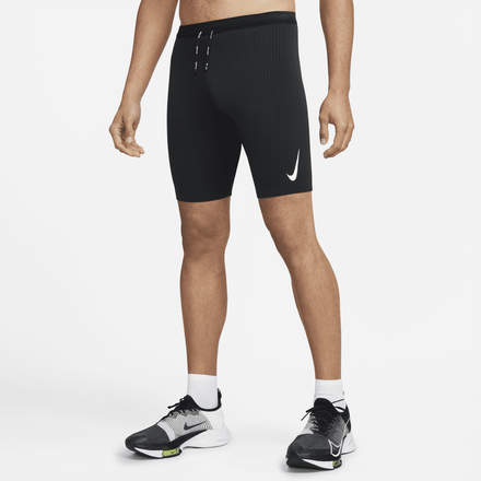 Nike Dri-FIT ADV AeroSwift Men's 1/2-Length Racing Tights - Black - 50% Recycled Polyester