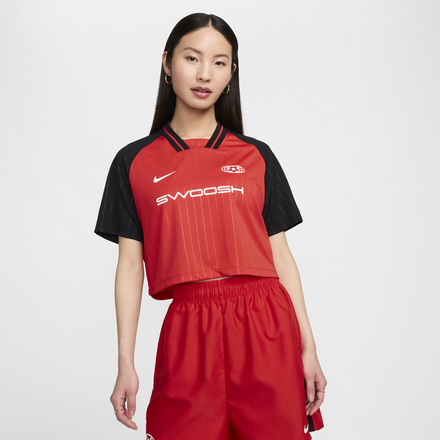 Nike Sportswear Women's Short-Sleeve Crop Top - Red