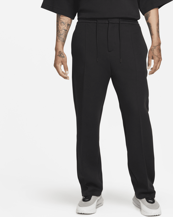 Nike Sportswear Tech Fleece Re-Imagined Men's Loose-Fit Open-Hem Tracksuit Bottoms - Black - 50% Sustainable Blends
