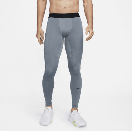 Nike Pro Warm Men's Tights - Grey - 50% Recycled Polyester