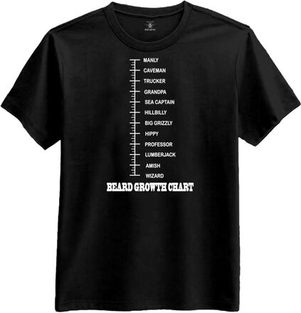 Beard Growth Chart T-shirt - Medium
