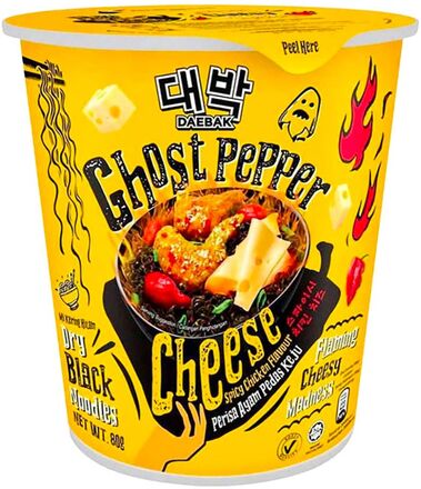 Daebak Ghost Pepper Chicken Cheese Snabbnudlar - 80 gram