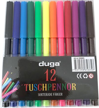 Duga Tuschpennor - 12-pack