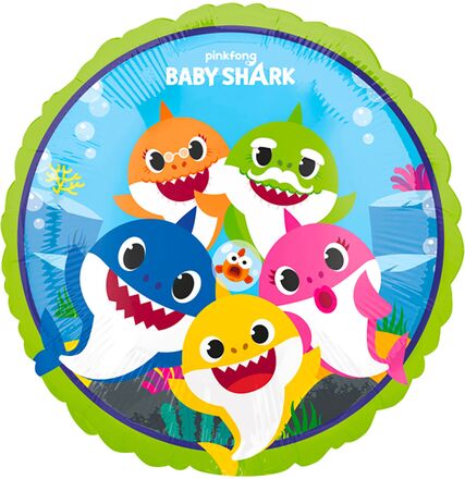 Folieballong Baby Shark Grön