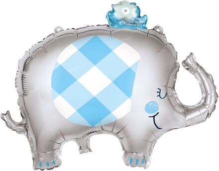 Folieballong Baby Shower Blå Elefant