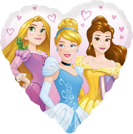 Folieballong Disneyprinsessor Hjärta
