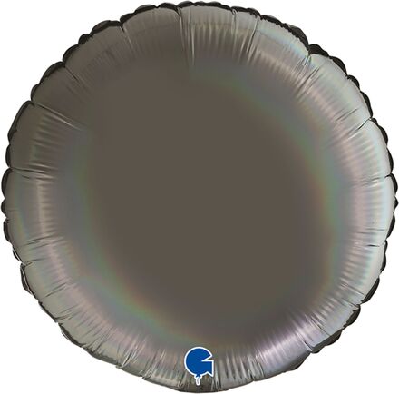 Folieballong Grå Rainbow Holographic - 45 cm