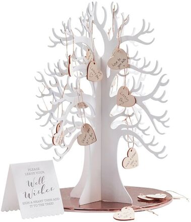 Gästbok Träd med Hjärtan Bröllop