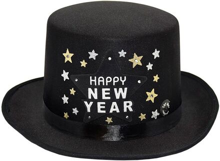 Hatt Happy New Year Svart - One size