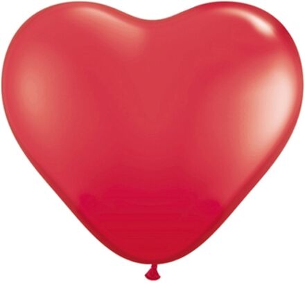 Hjärtballonger Röda - 100-pack