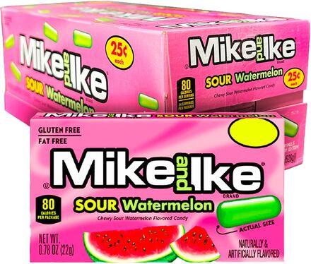 Mike and Ike Sour Watermelon Storpack - 24-pack