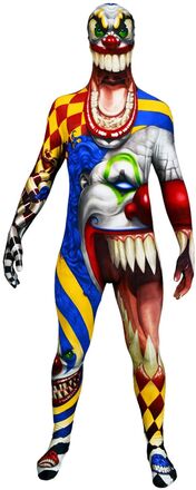 Morphsuit Scary Clown Maskeraddräkt - Medium