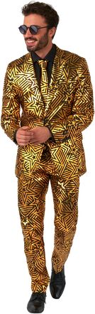 OppoSuits Golden Geo Star Kostym - 56