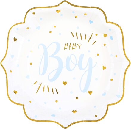 Papperstallrikar Baby Boy - 10-pack
