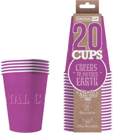 Party Cups Papper Lila - 20-pack