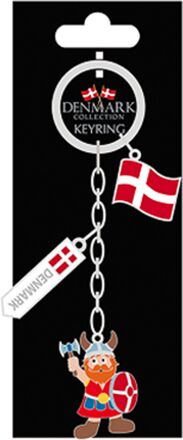 Souvenir Denmark Nyckelring Viking/Flagga