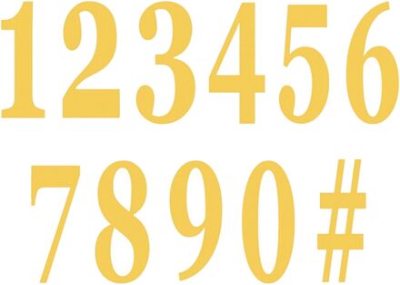 Stora Stickers Siffror - Guld