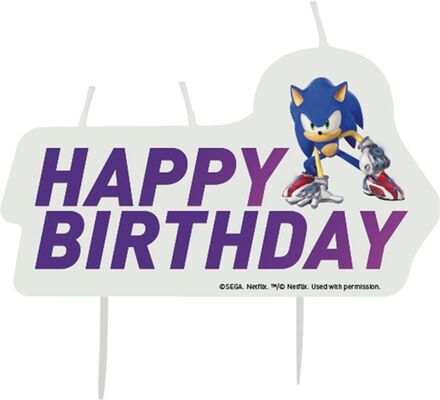 Tårtljus Happy Birthday Sonic