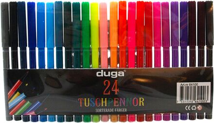 Duga Tuschpennor Mix - 24-pack