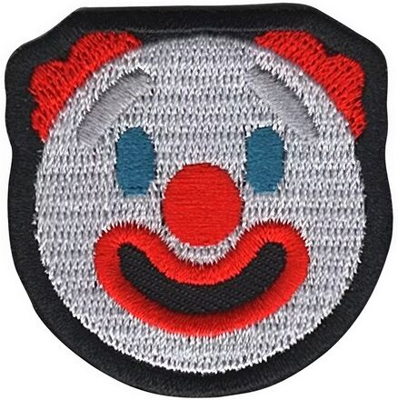 Tygmärke Emoji Clown