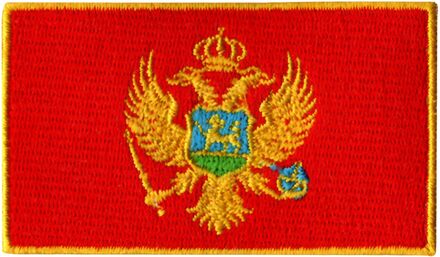 Tygmärke Flagga Montenegro