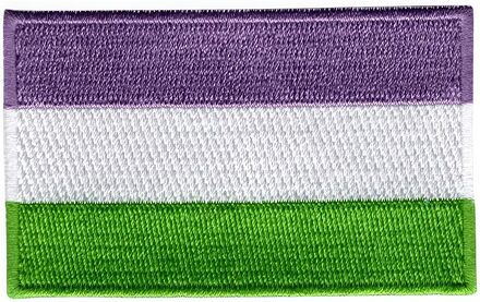 Tygmärke Flagga Pride Genderqueer - Stor