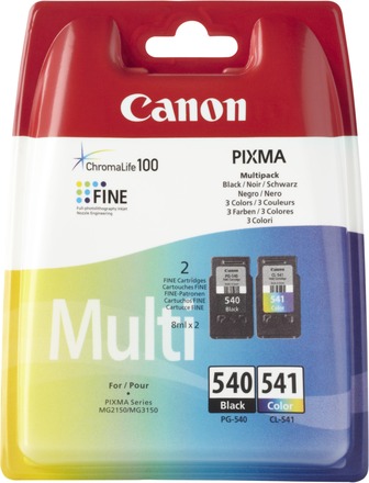 Canon PG-540 en CL-541 multipack Inkt Zwart