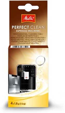 Melitta Perfect Clean Espresso Tabs 4 x 1,8 gr. Reinigingstablet Wit