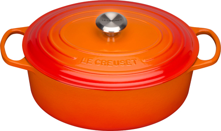 Le Creuset - Signature støpejernsgryte oval 31 cm 6,3L vulkan