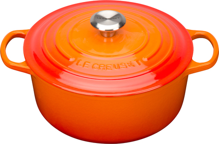 Le Creuset - Signature støpejernsgryte rund 26 cm 5,3L volcanic