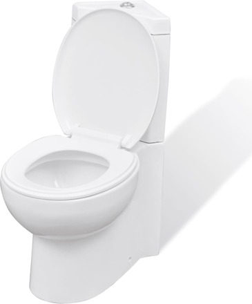 vidaXL WC toilette in ceramica per bagno bianco