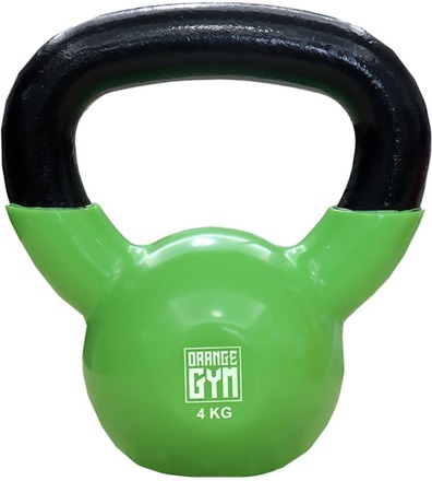 Orange Gym Kettlebell vinyl 4 kg grön