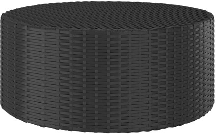 vidaXL Trädgårdsbord svart 68x68x30 cm konstrotting