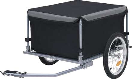 vidaXL Cykelvagn svart och grå 65 kg