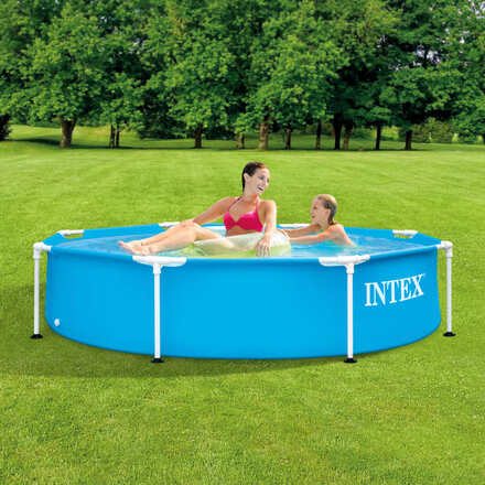 INTEX Svømmebasseng med metallramme 244x51 cm