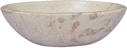 vidaXL Handfat gräddvit 53x40x15 cm marmor