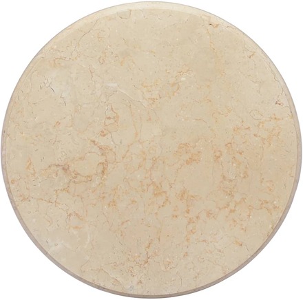 vidaXL Bordsskiva gräddvit Ø50x2,5 cm marmor