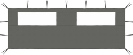 vidaXL Parete con Finestre per Gazebo 6x2 m Antracite