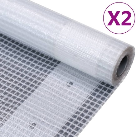 vidaXL Leno presenning 2 st 260 g/m² 1,5x10 m vit