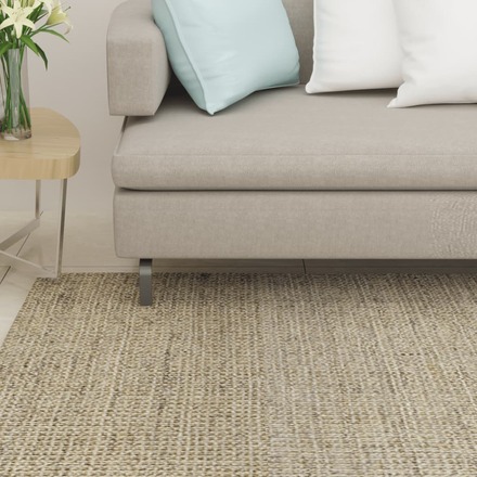 vidaXL Teppe naturlig sisal 80x200 cm gråbrun