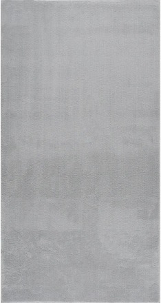 vidaXL Tvättbar matta kort lugg 80x150 cm halkfri grå