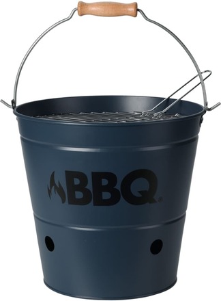 ProGarden Eldhink med grill BBQ 26 cm matt blå