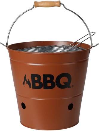 ProGarden Eldhink med grill BBQ 26 cm mörk orange