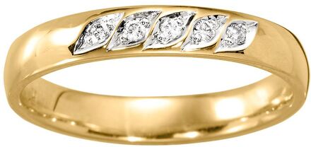 Diamantring i 18K guld, 19.5