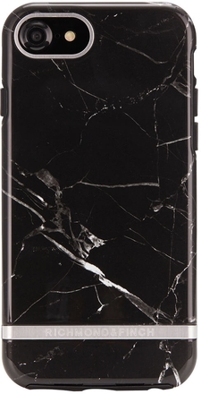 Richmond And Finch Black Marble - Silver iPhone 6/6S/7/8 Cover